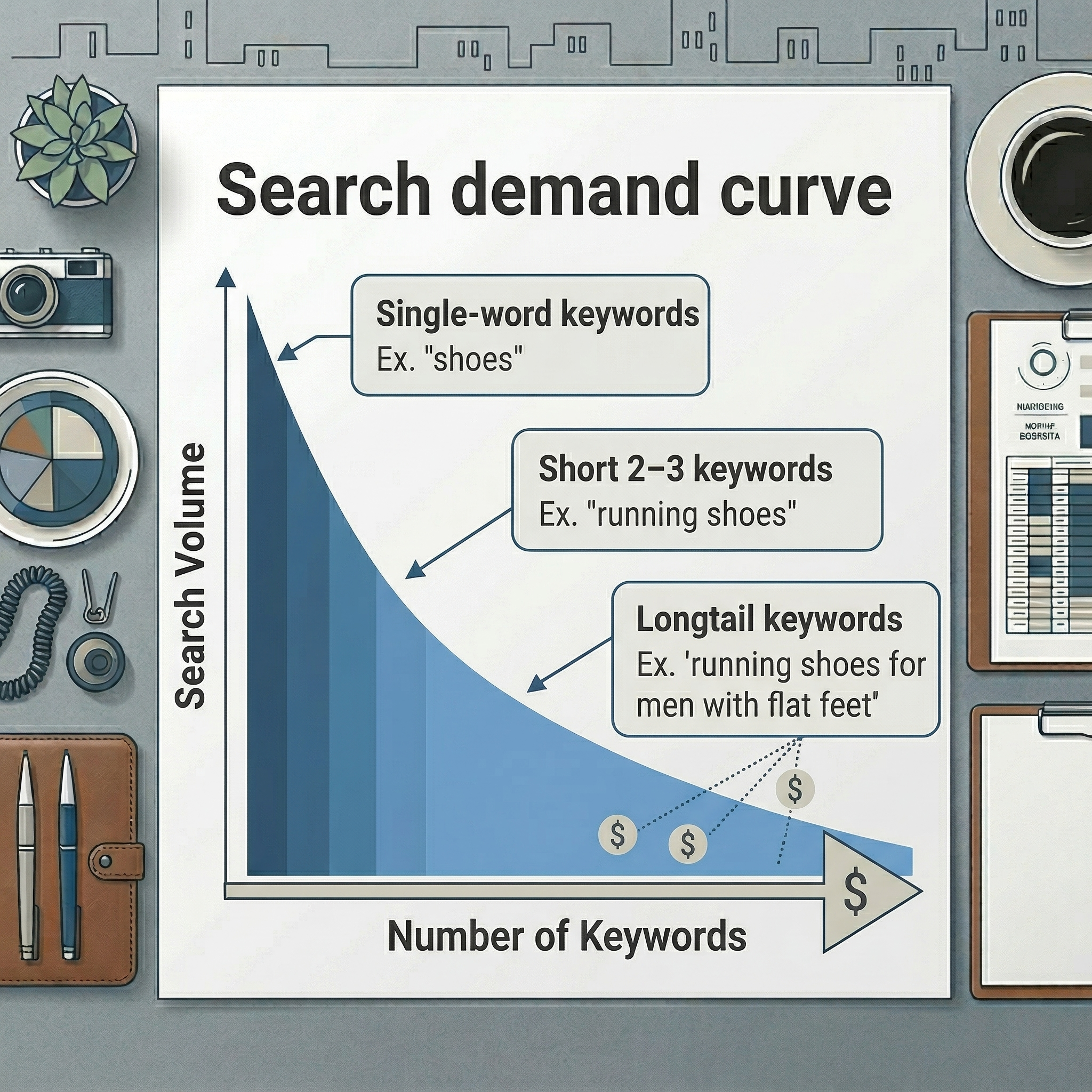 Long Tail Keywords – Diagramm